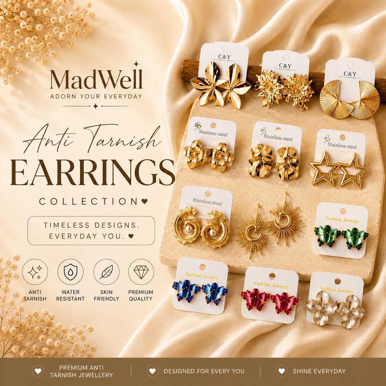 Anti Tarnish Earrings