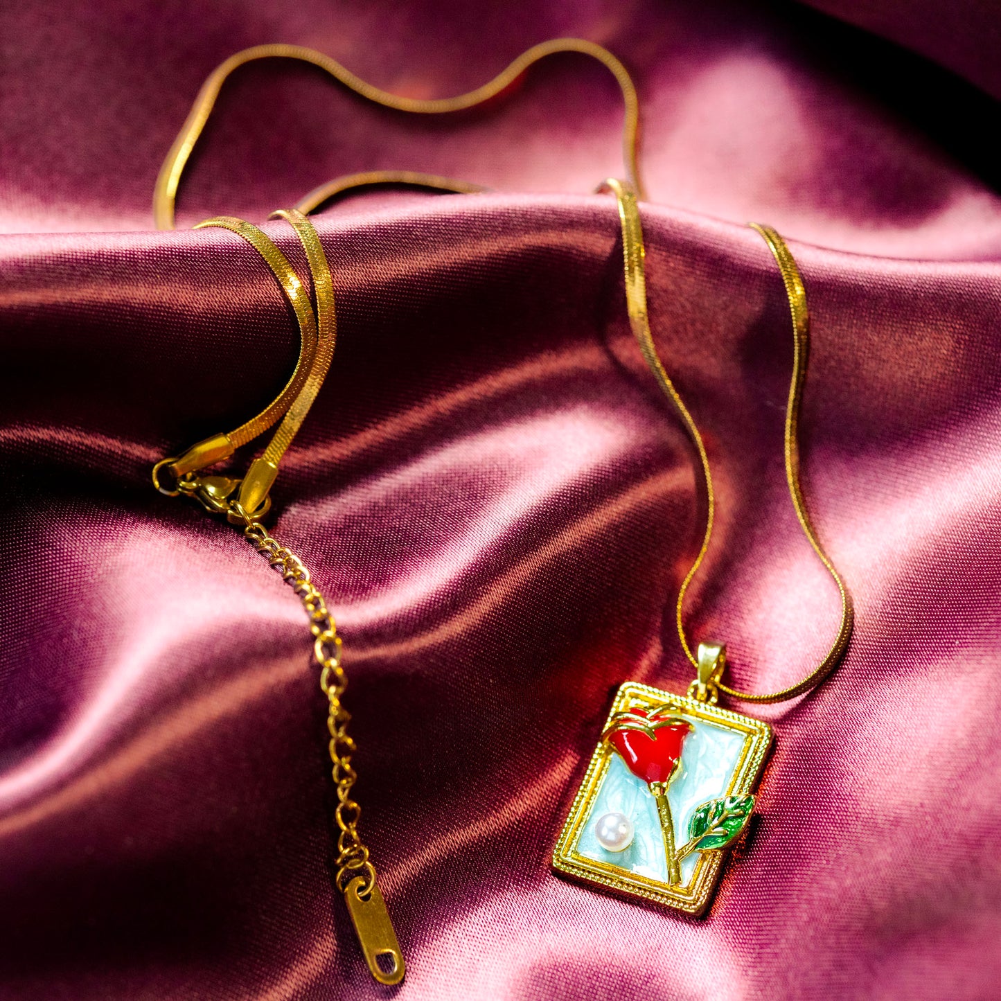 AB** Pearl Pendant Necklace