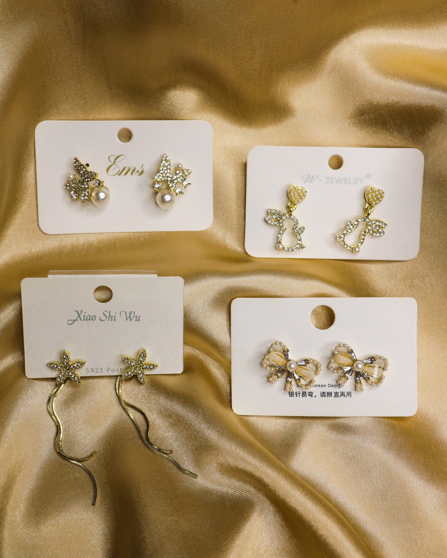 A Best Flower Elegance Earrings Combo Set (Pack of 4)