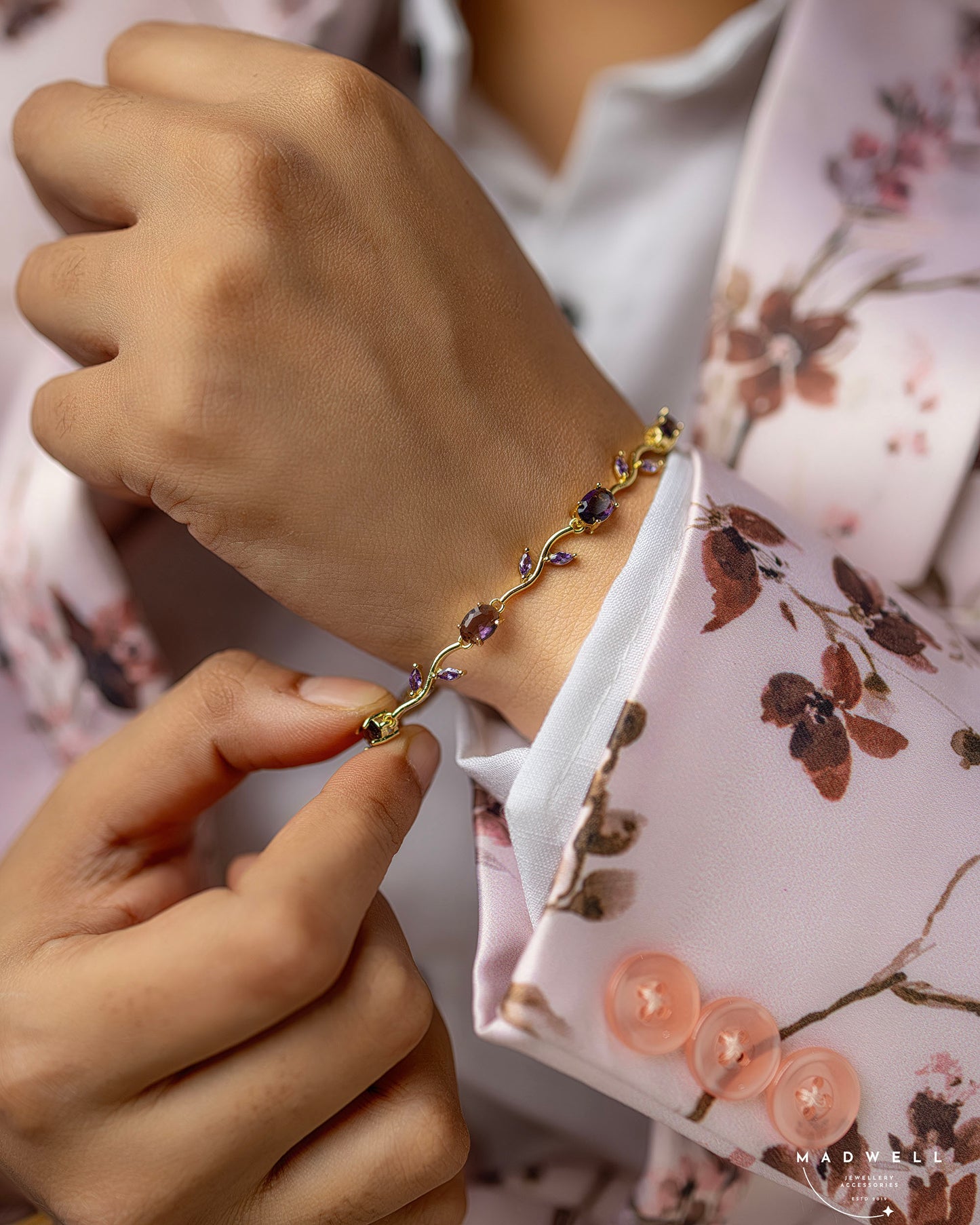Amethyst Vine Bracelet