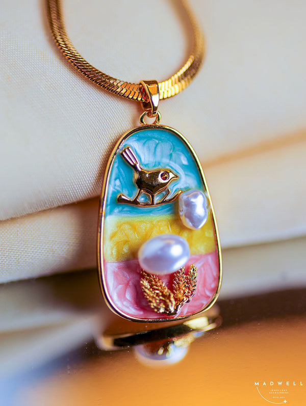 Pastel Songbird Anti-Tarnish Necklace