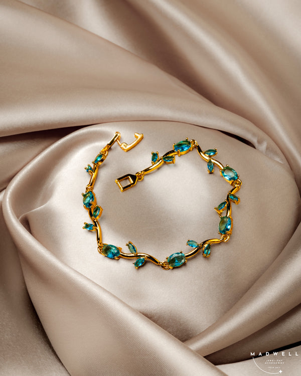 Aqua Vine Crystal Bracelet